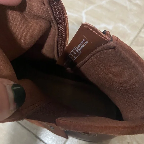 Brown Leather Ankle Boots - Picture 6 of 6